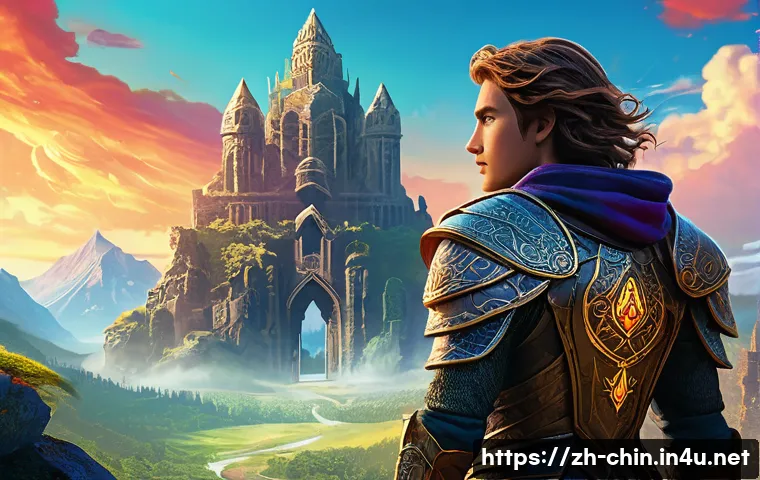 중국어 만화와 웹툰 추천 - A dynamic fantasy adventure scene set in a richly detailed magical world, featuring a young heroic p...